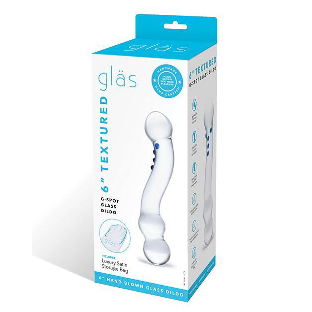 Curved G-Spot Glass Dildo 6"