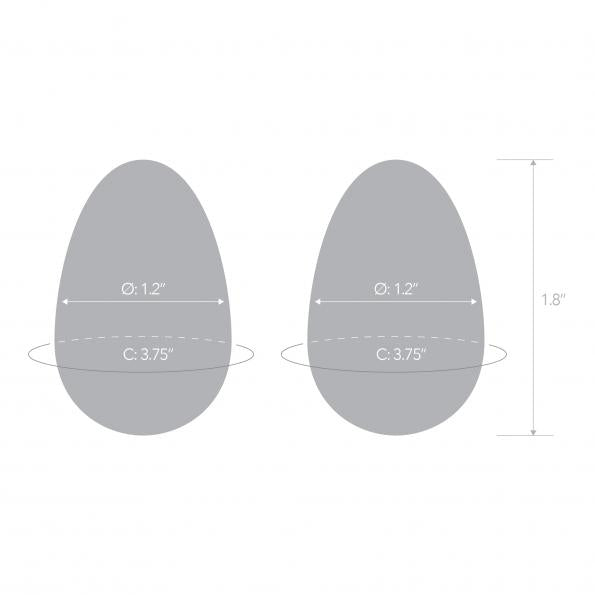 Yoni-Eier aus Glas, 2er-Set