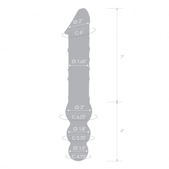 Doppelseitiger 12-Zoll-Dildo aus Glas