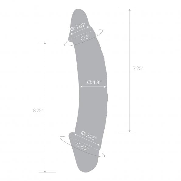 Realistic Girthy Glass Double Dildo