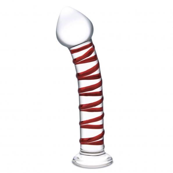 Mr. Swirly Glass 8" Dildo