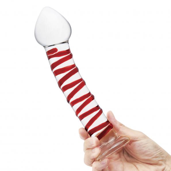 Mr. Swirly Glass 8" Dildo