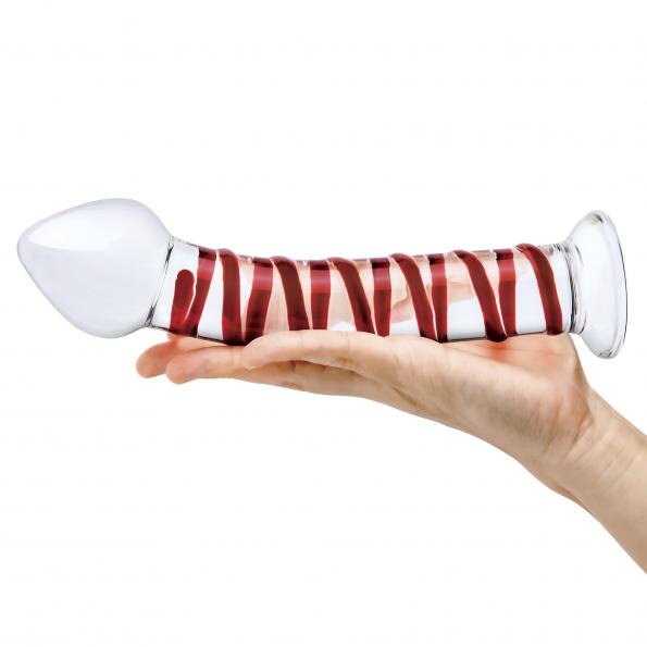 Mr. Swirly Glass 8" Dildo