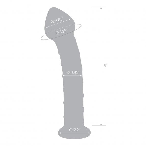 Mr. Swirly Glass 8" Dildo