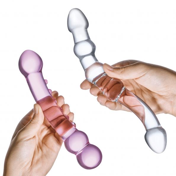 Double Pleasure Glass Dildo Set