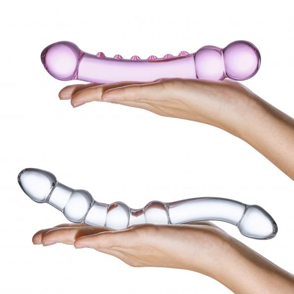 Double Pleasure Glass Dildo Set