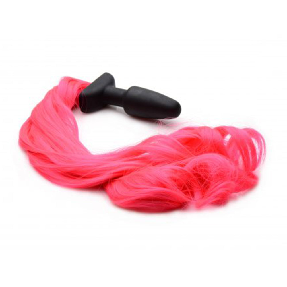 Hot Pink Pony Tail Plug