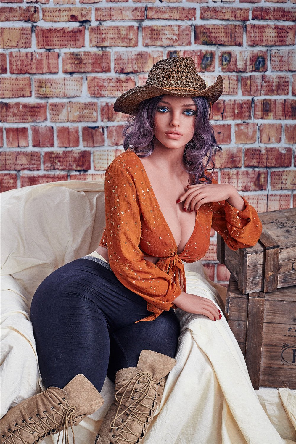 156cm/5ft1 E-Cup Fat Big Booty BBW Sex Doll with #52 Head - Doria