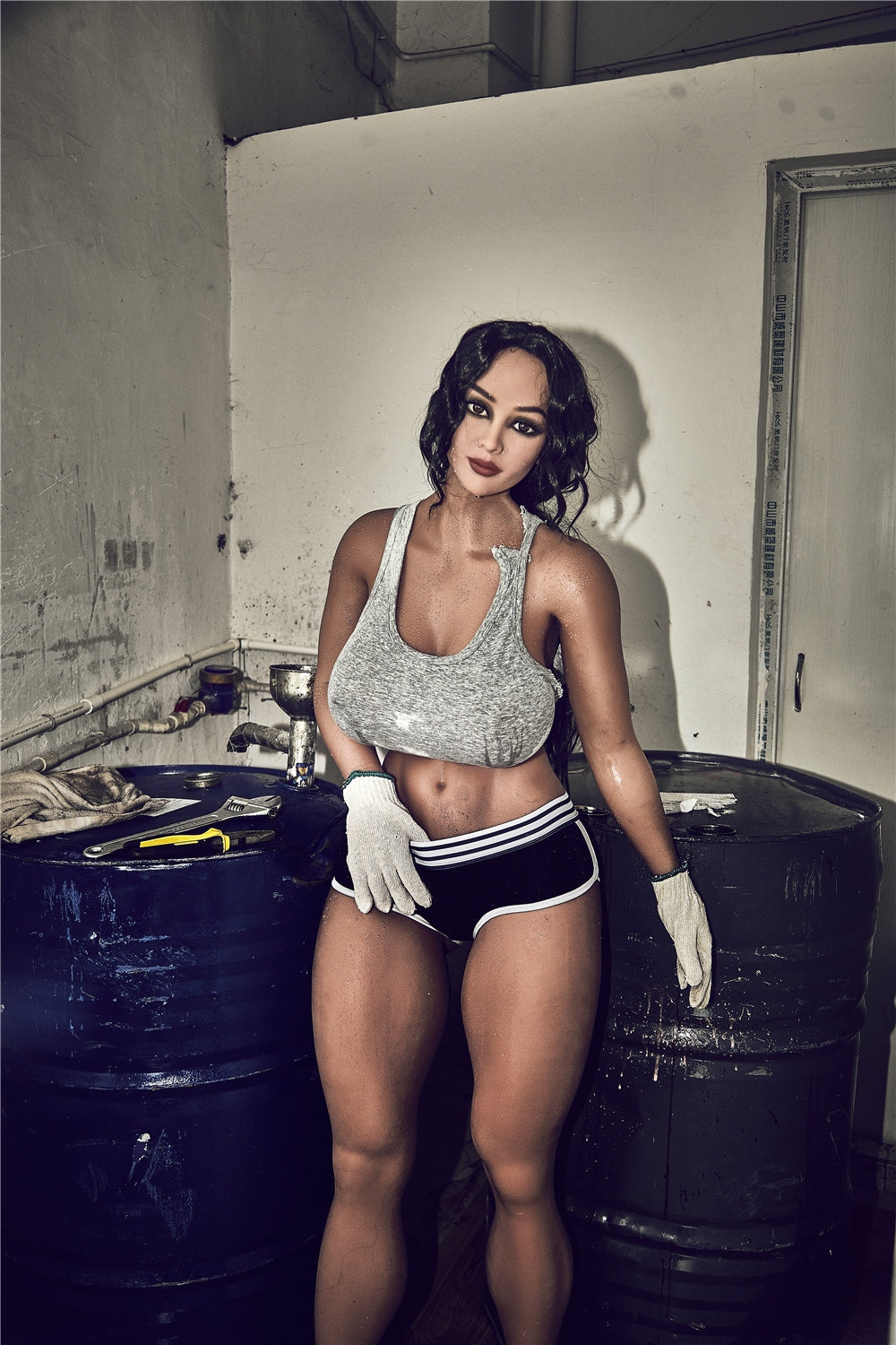 158cm/5ft2 I-Cup Beautiful BBW Big Booty Muscle Sex Doll - Connie