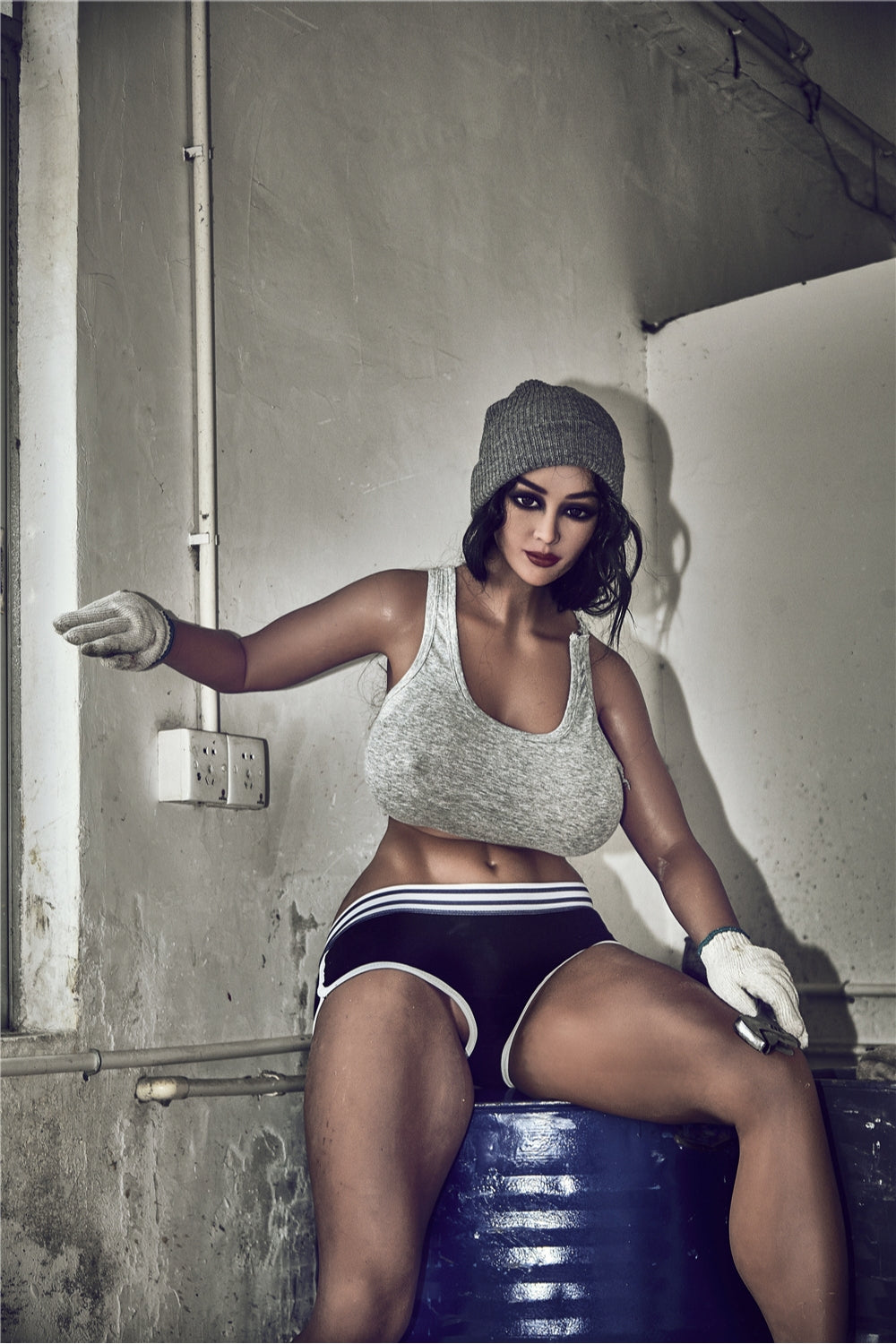 158cm/5ft2 I-Cup Beautiful BBW Big Booty Muscle Sex Doll - Connie