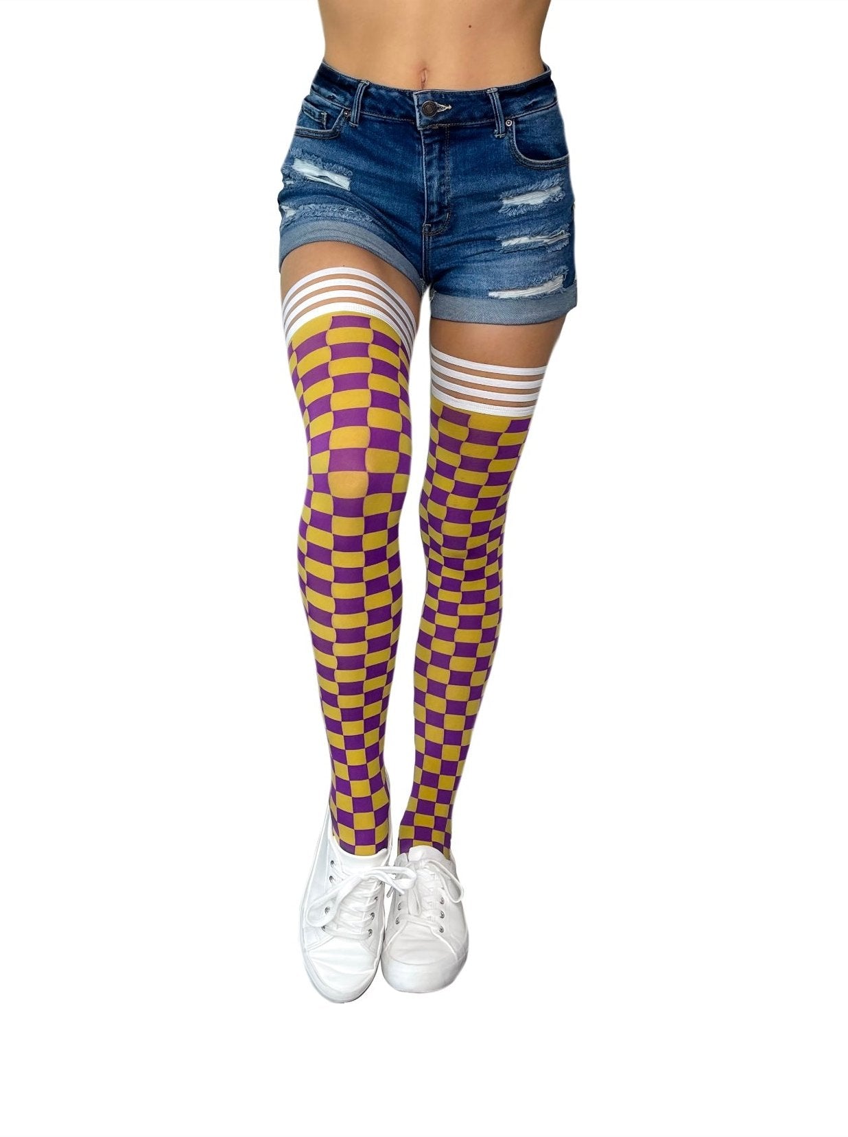 Game Day! - Purple & Gold Thigh-Highs