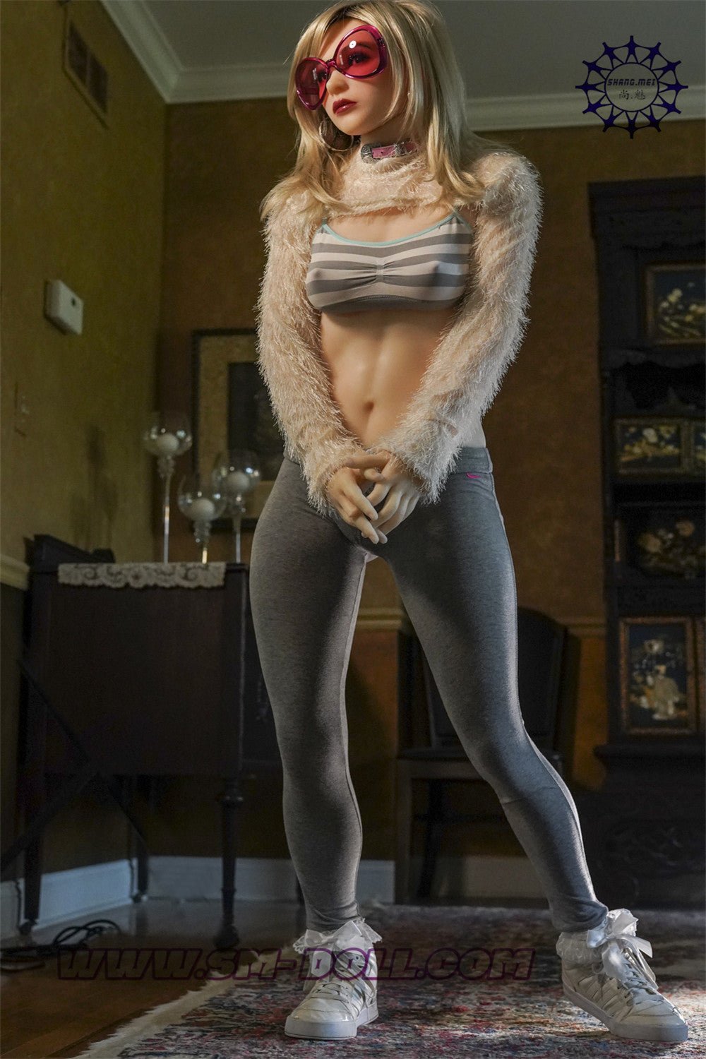 156cm/5ft1 C-cup Mature Skinny Silicone Sex Doll with #X1 Head