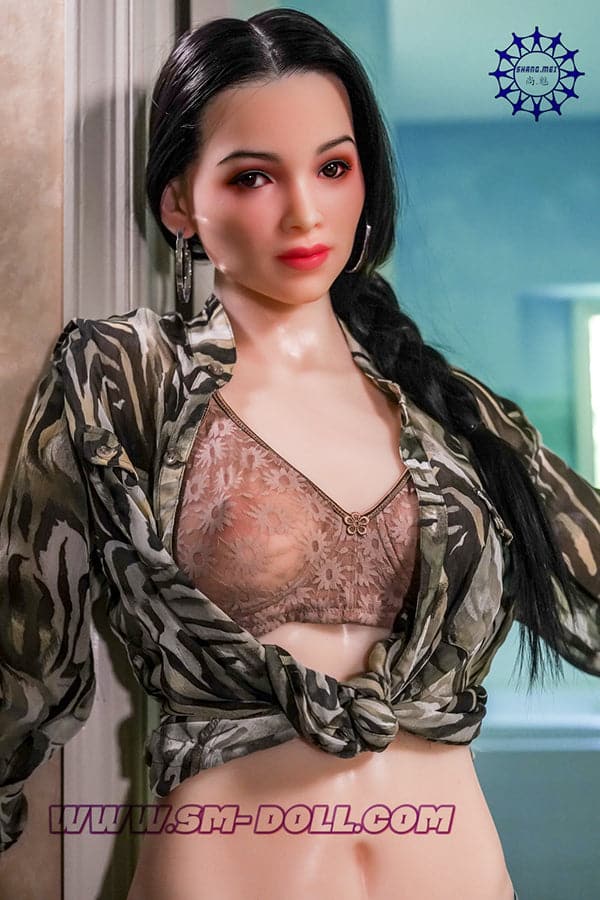 156cm/5ft1 C-cup Realistic Mature Skinny Silicone Sex Doll with #X2 Head