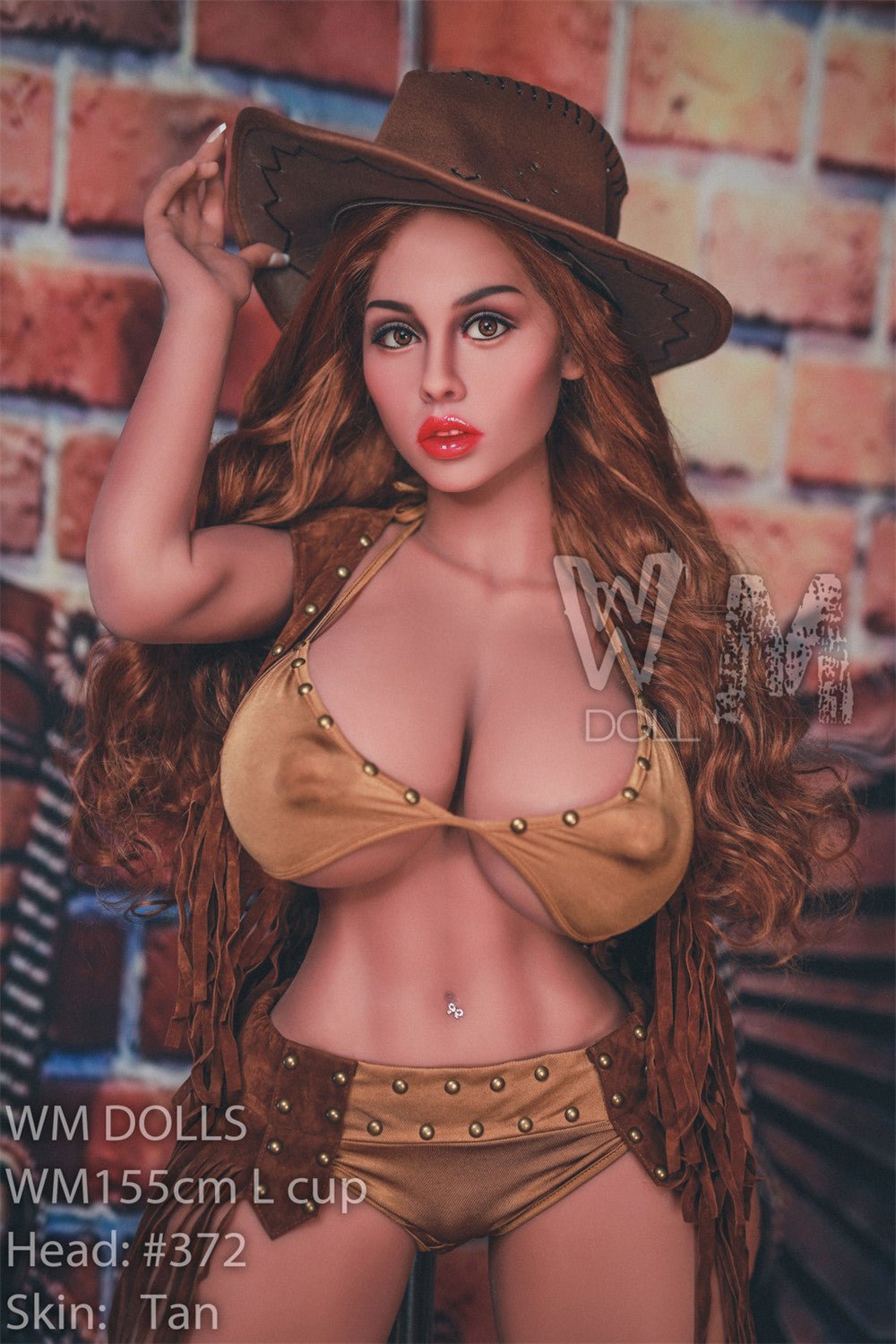 155cm/5ft1 L-cup American Huge Tits TPE Sex Doll with #372 Head