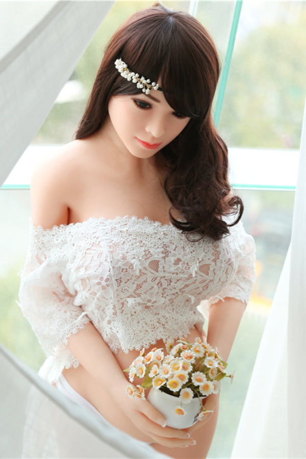 158cm/5ft2 F-cup Black Hair Pregnant TPE Sex Doll –#38