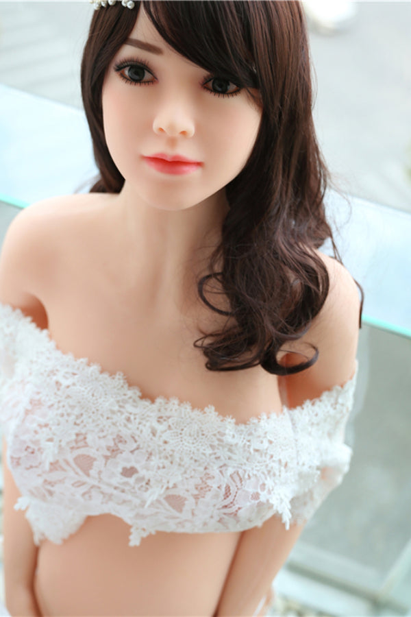 158cm/5ft2 F-cup Black Hair Pregnant TPE Sex Doll –#38