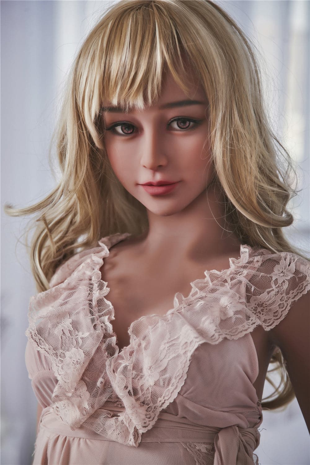 EU In Stock-155cm/5ft1 A-Cup Skinny Blonde TPE Sex Doll with #58Head - Miki