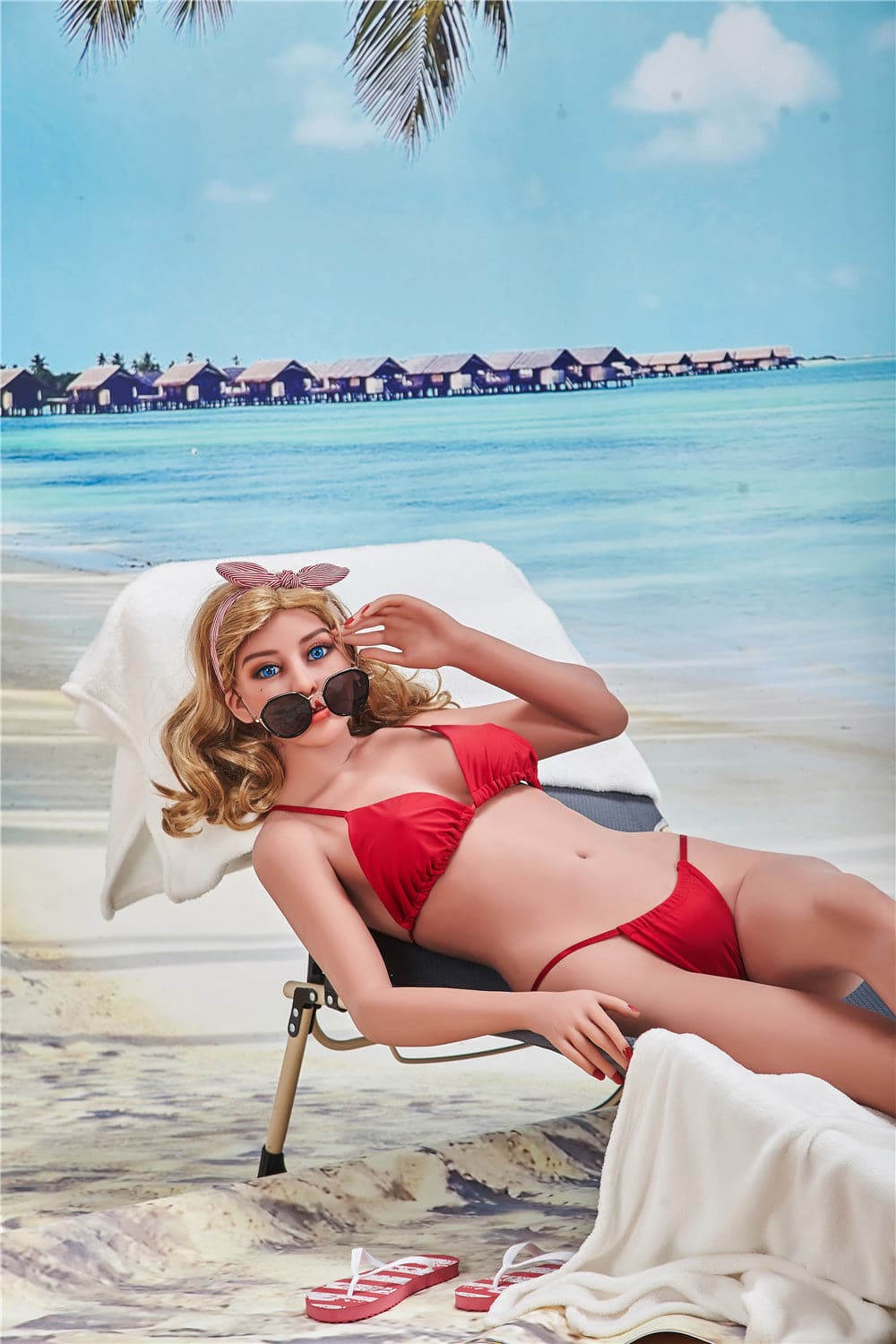 163cm/5ft4 C-Cup Skinny Sexy Beach Women TPE Sex Doll with #57 Head- Cecelia