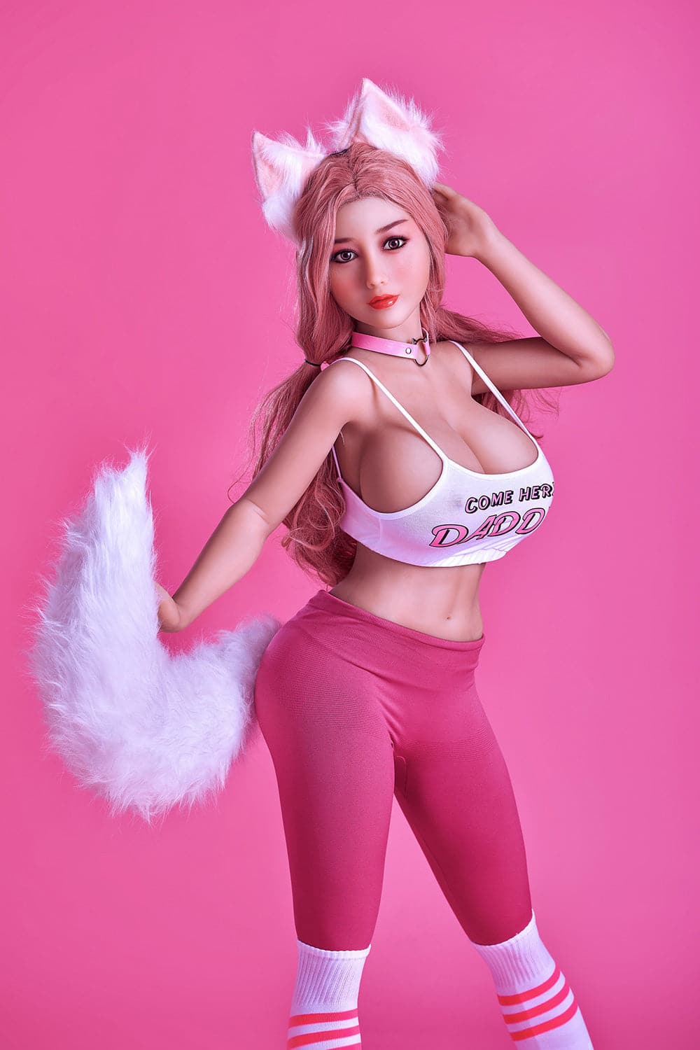 EU In Stock-154cm/5ft1 F-Cup Cosplay Fox Female Sex Doll with #74 Head - Saya
