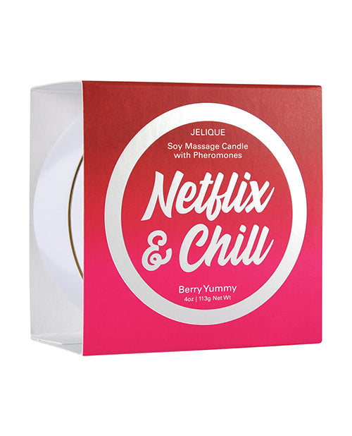 Bougie de massage Netflix &amp; Chill Berry