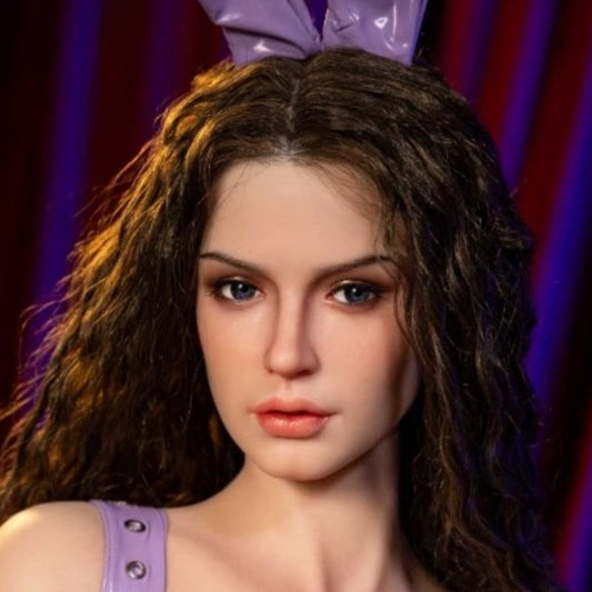 Kopf einer Sexpuppe mit braunen Locken Nr. 393