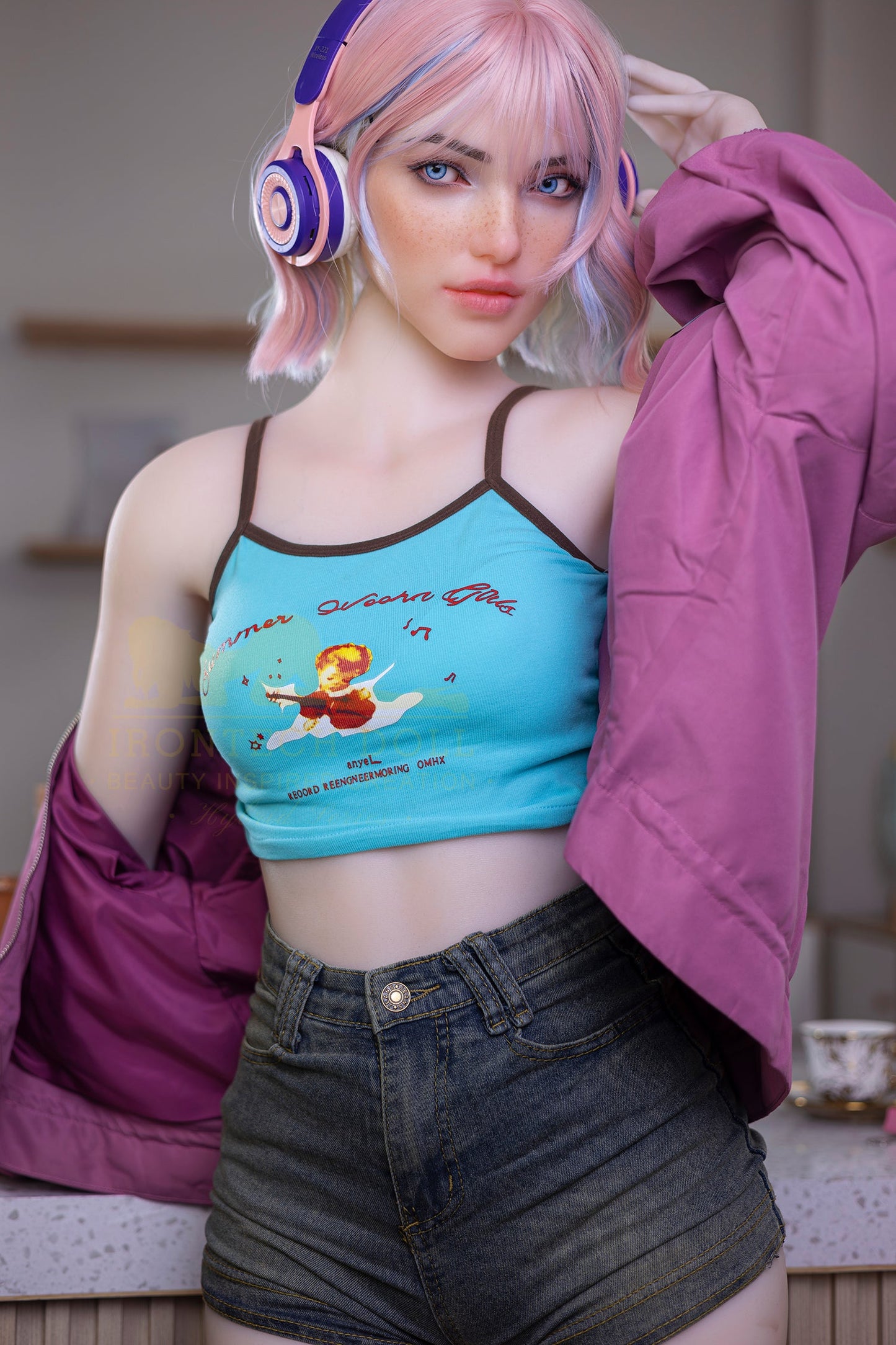 162cm/5ft4 A-Cup Cute Hybrid Sex Doll with S46 Head