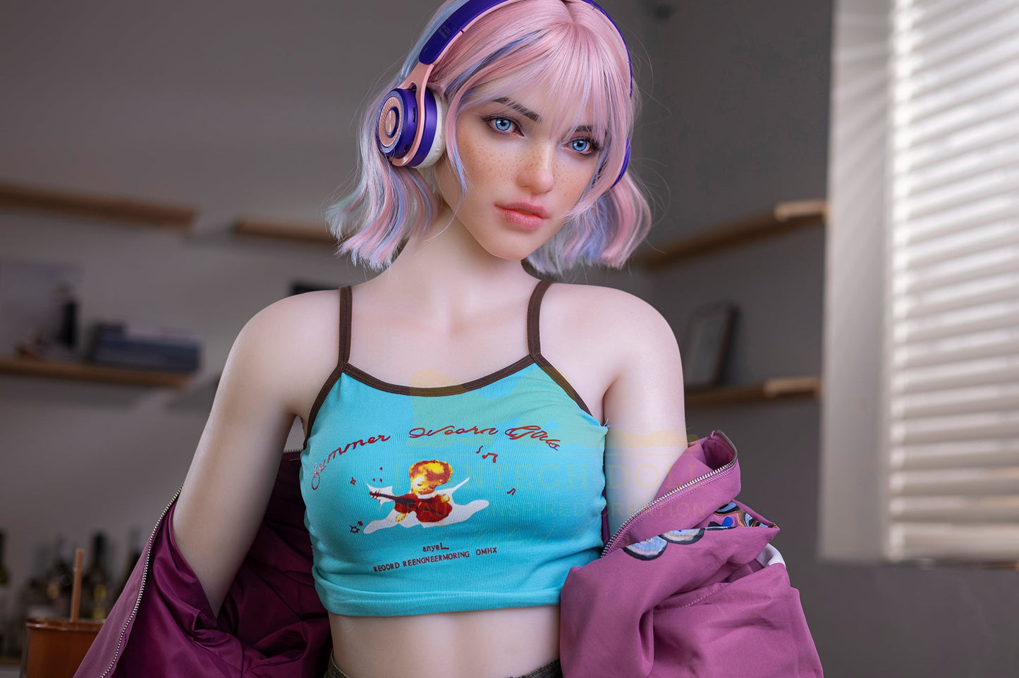 162cm/5ft4 A-Cup Cute Hybrid Sex Doll with S46 Head