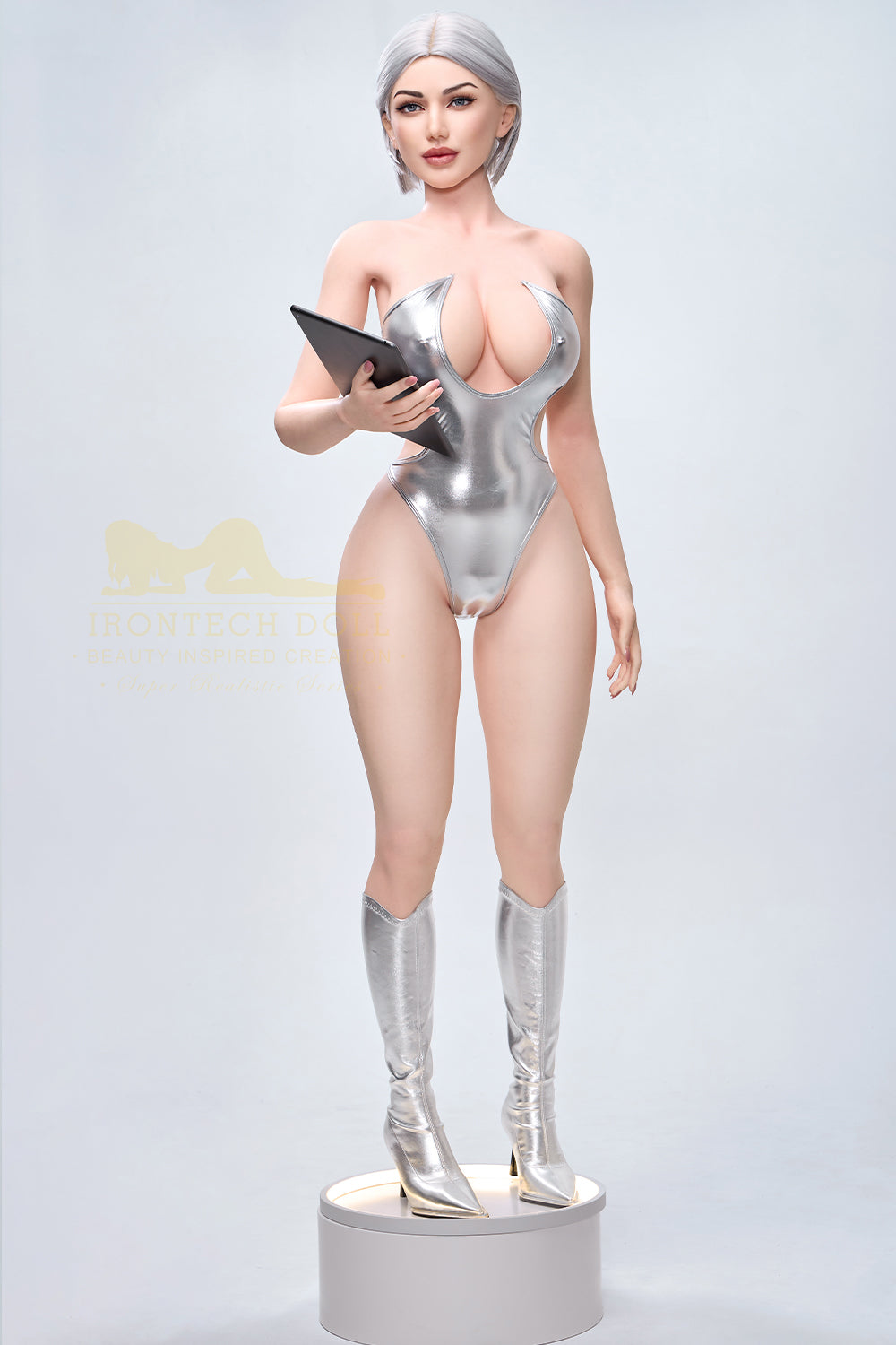 159cm/5ft3 G-cup Huge Breast Bubble Butt Silicone Sex Doll – S13 Celine