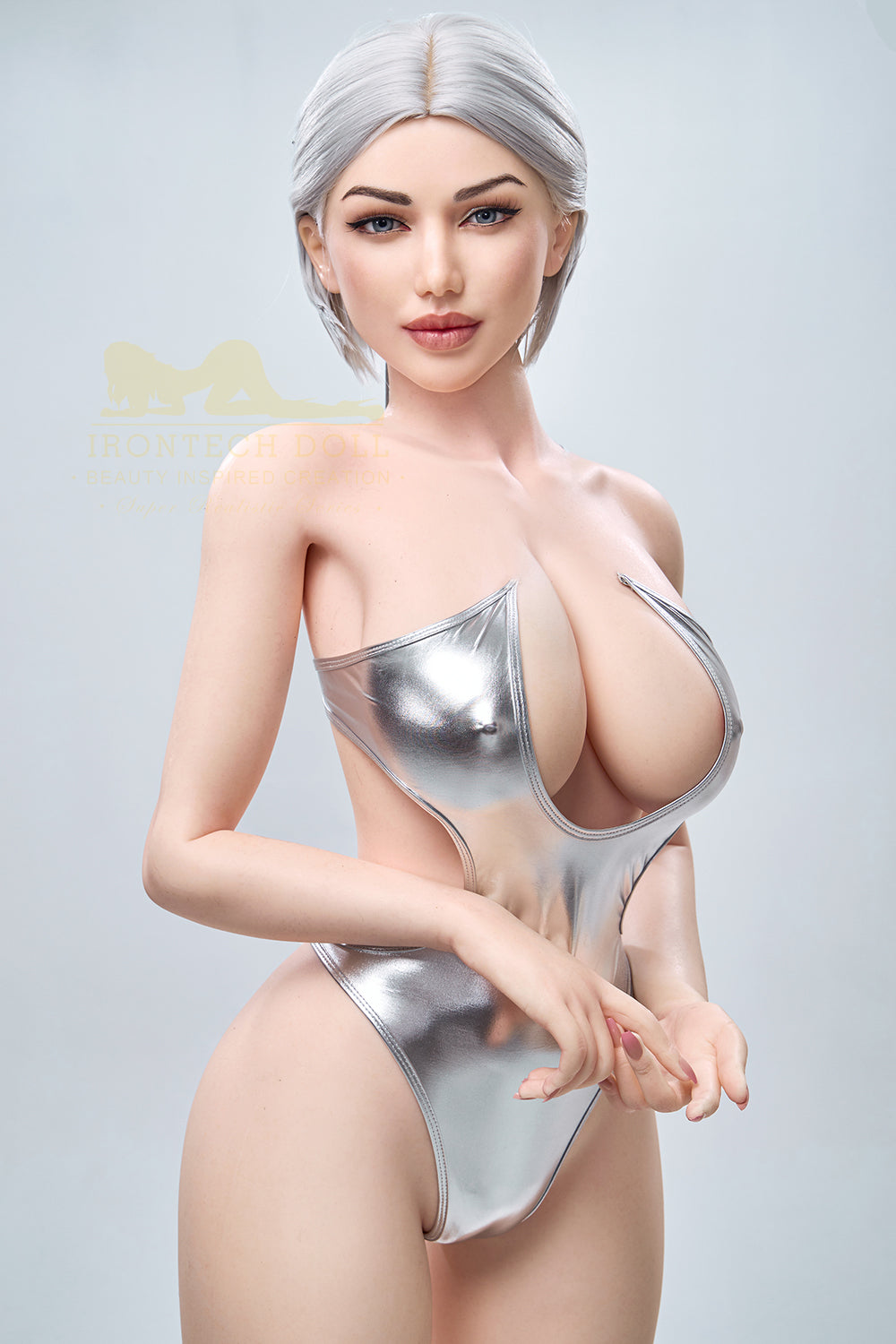 159cm/5ft3 G-cup Huge Breast Bubble Butt Silicone Sex Doll – S13 Celine