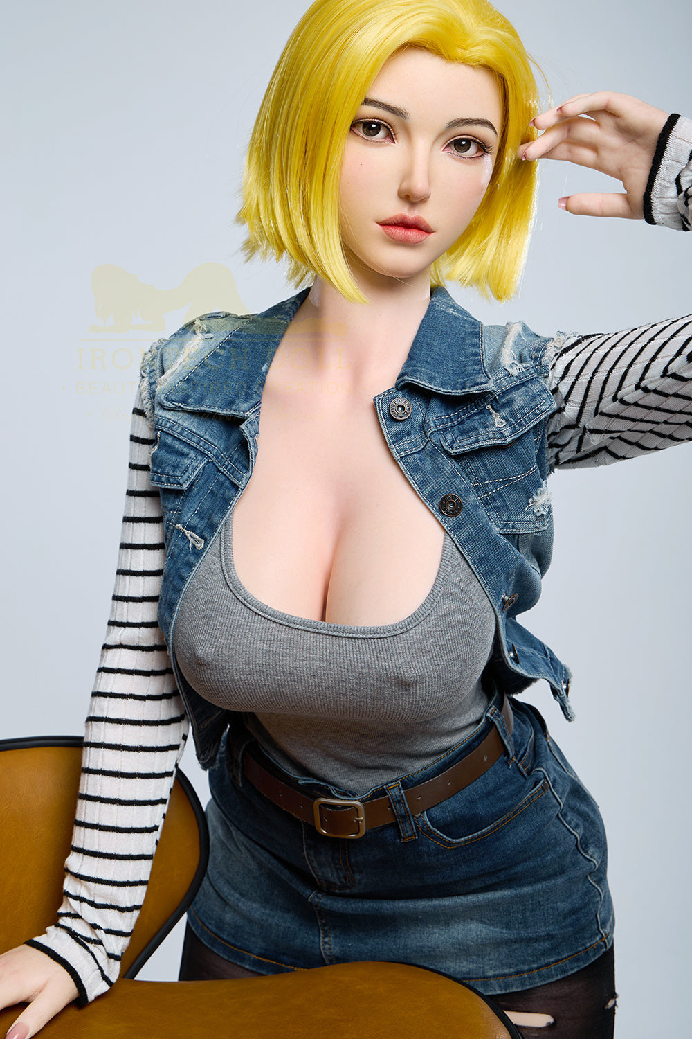 159cm/5ft3 G-cup Bubble Butt Huge Tits Silicone Sex Doll – S41 Joline