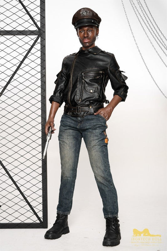 176cm/5ft9 Male Ebony|Black Tall Realistic Silicone Sex Doll - M7 Bill