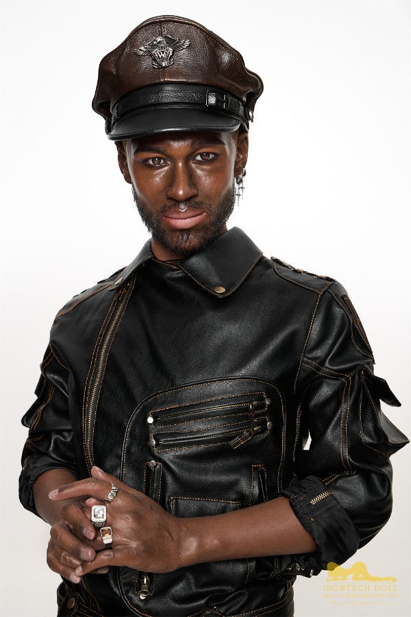 176cm/5ft9 Male Ebony|Black Tall Realistic Silicone Sex Doll - M7 Bill