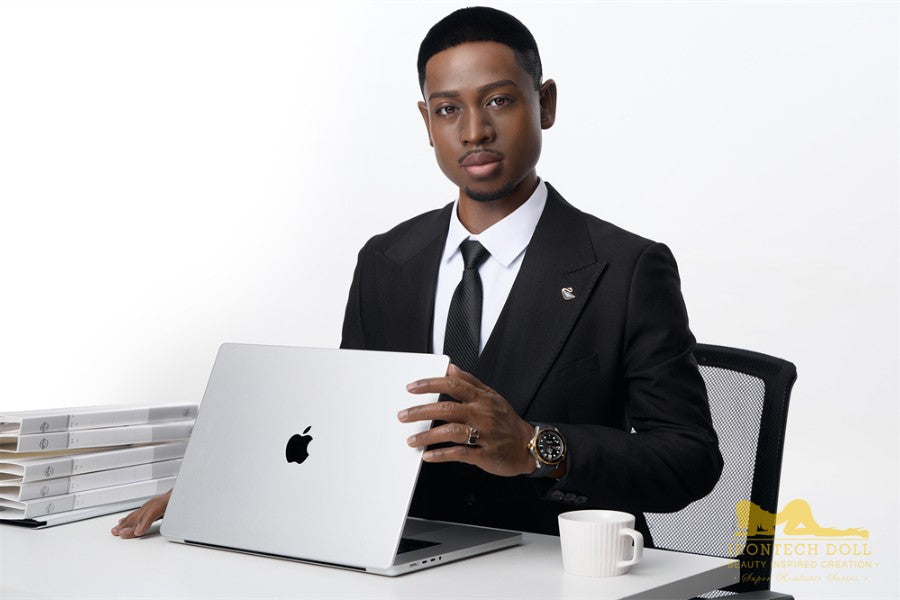 170cm/5ft7 Male Black|Ebony Realistic Silicone Sex Doll - M8