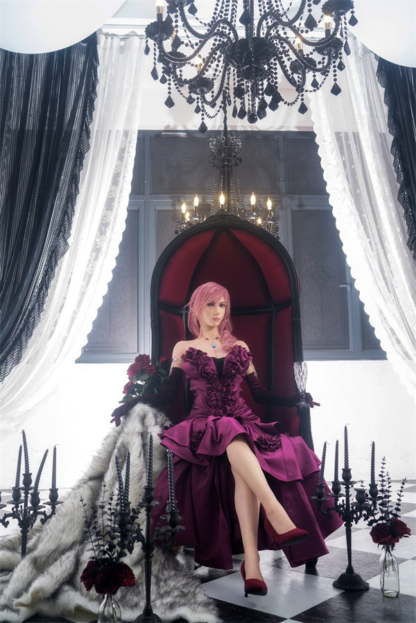 171cm/5ft7 G-cup Final Fantasy 13 Game Redhead Silicone Sex Doll - Lightning