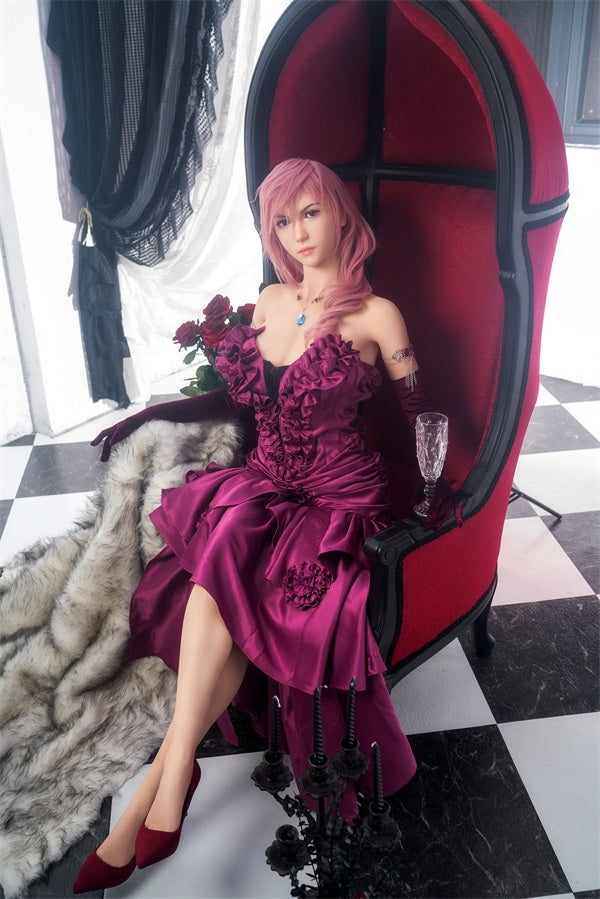 171cm/5ft7 G-cup Final Fantasy 13 Game Redhead Silicone Sex Doll - Lightning