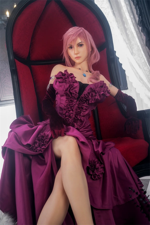 171cm/5ft7 G-cup Final Fantasy 13 Game Redhead Silicone Sex Doll - Lightning