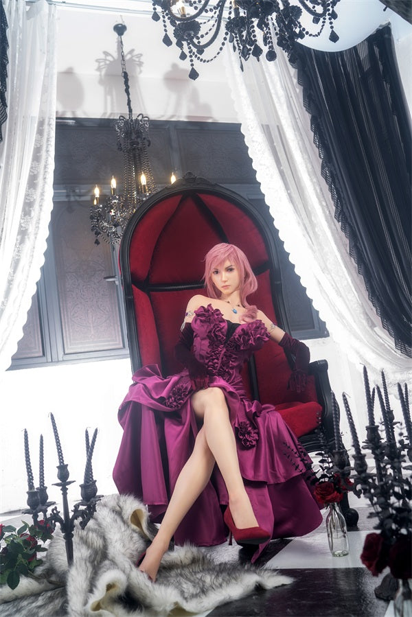 171cm/5ft7 G-cup Final Fantasy 13 Game Redhead Silicone Sex Doll - Lightning