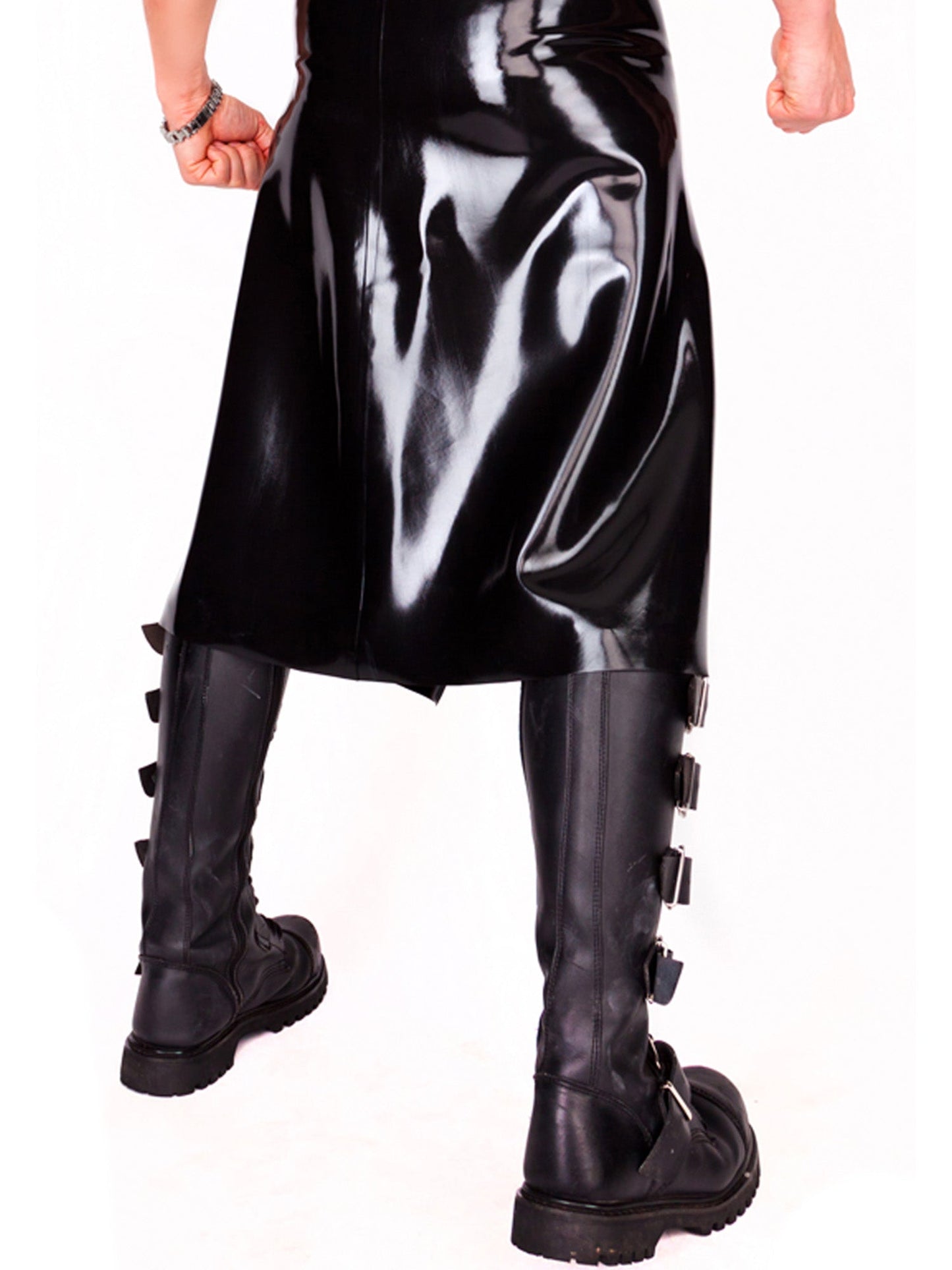 Latex/Rubber Black Kilt