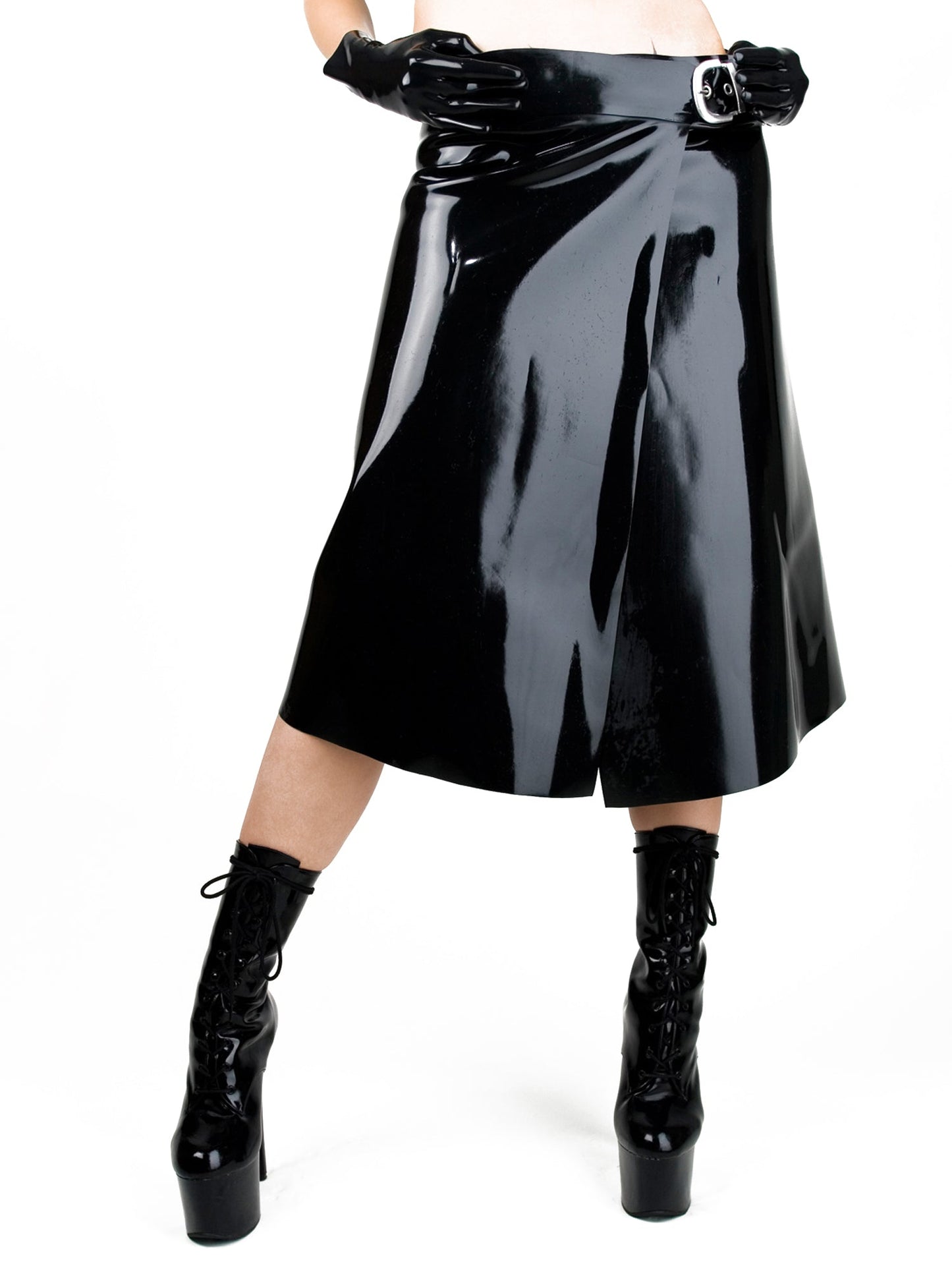 Latex/Rubber Black Kilt