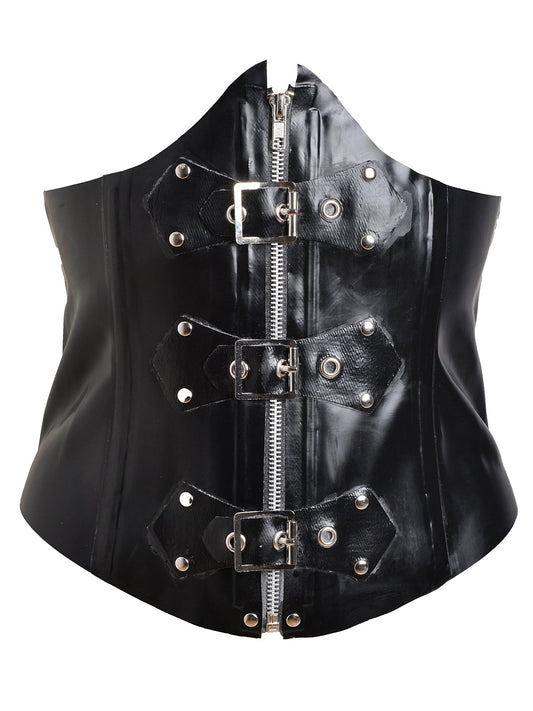 Latex/Rubber Buckled Underbust Corset
