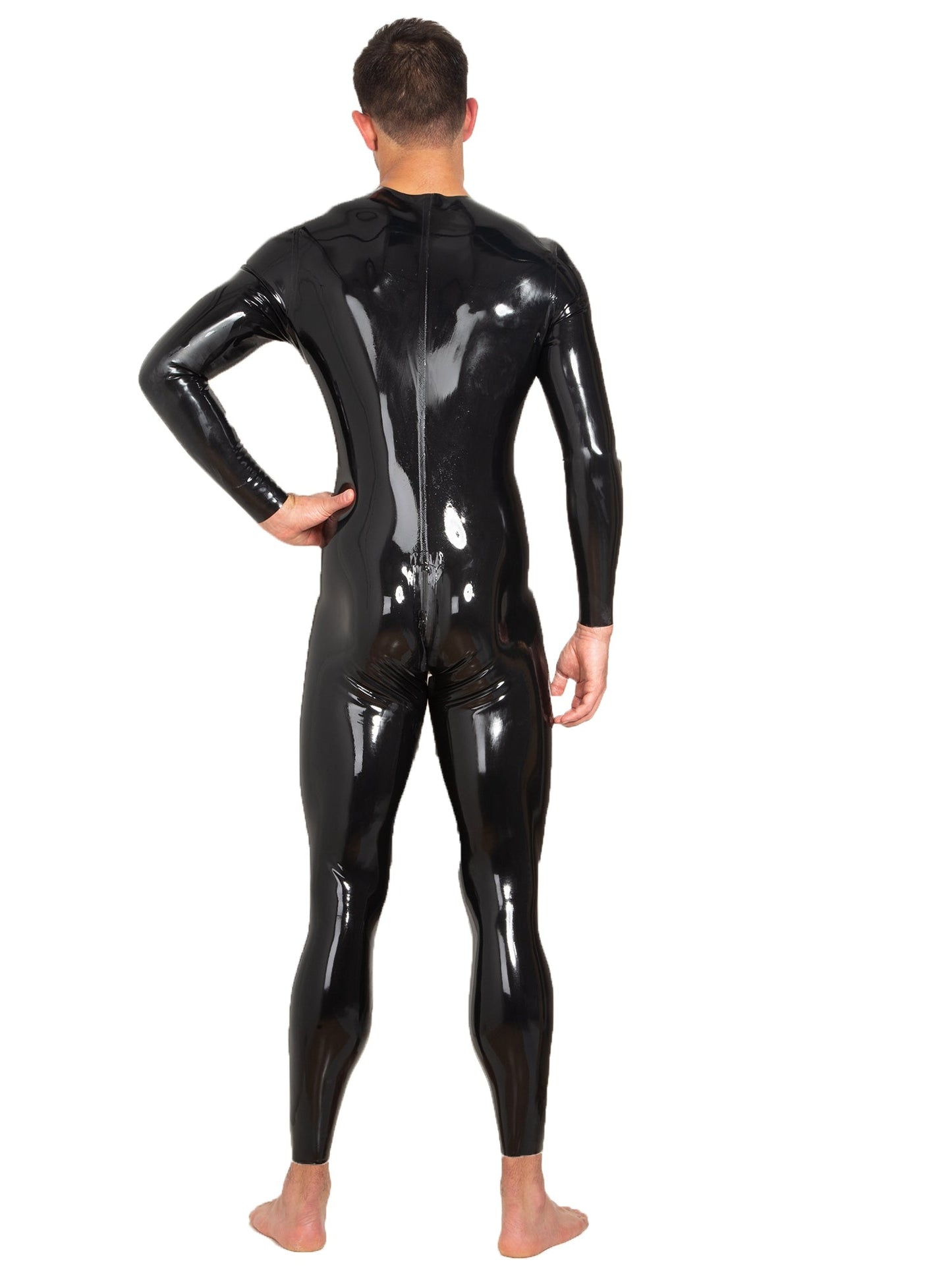 Latex/Rubber Catsuit Neck Entry With Crotch Zip