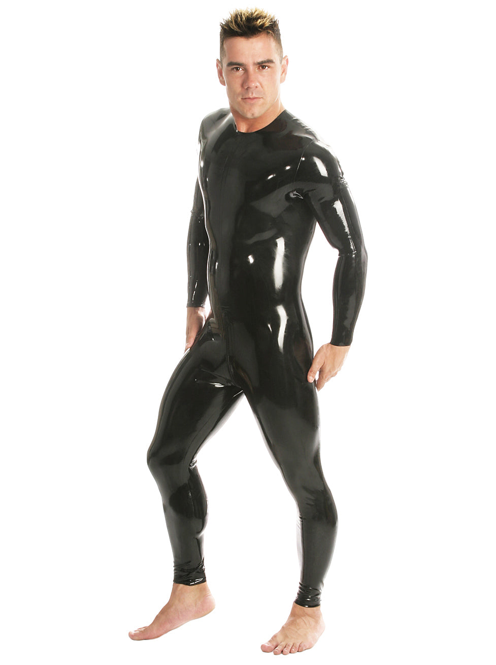 Latex/Rubber Catsuit Neck Entry With Crotch Zip