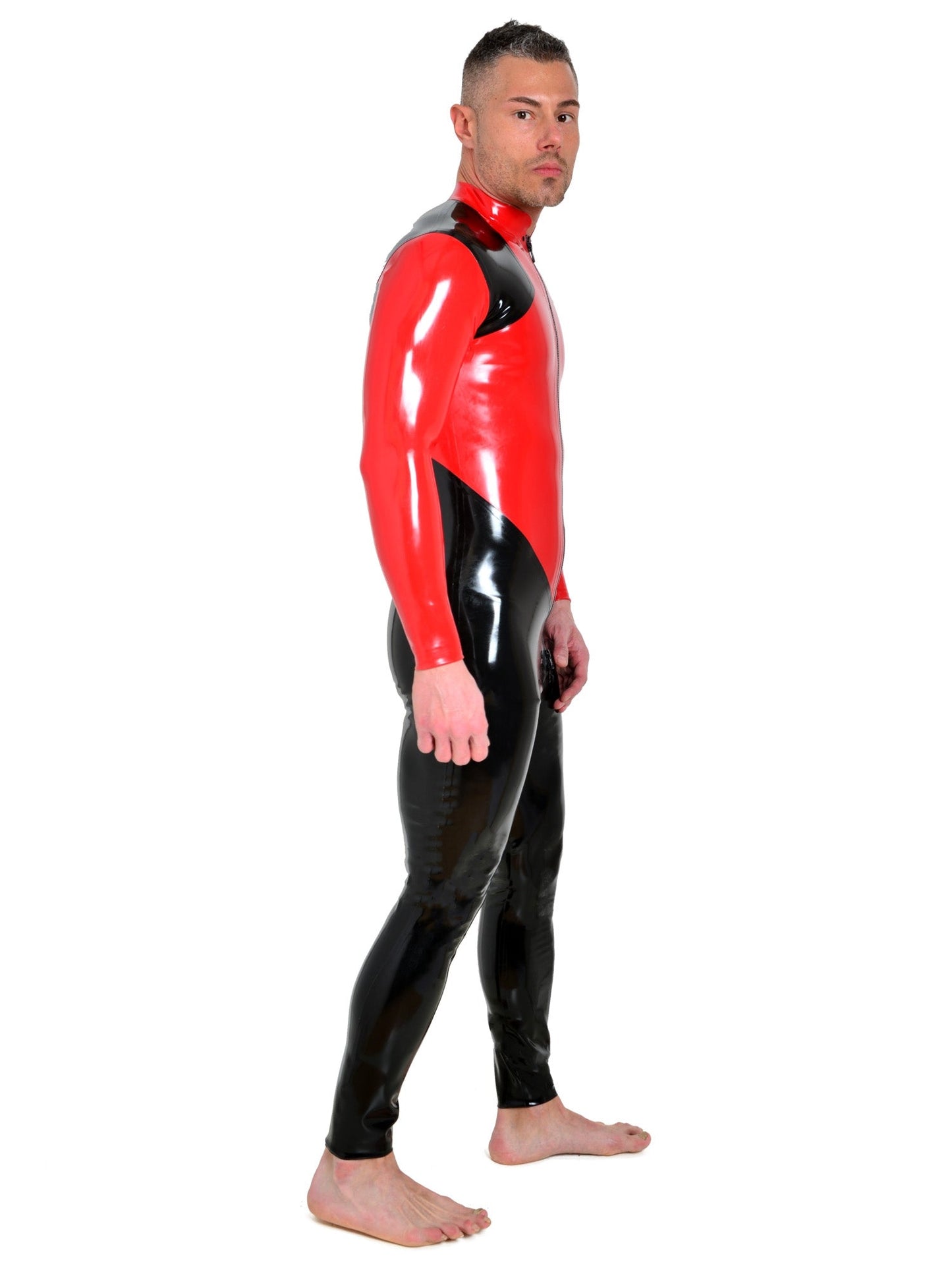 Latex/Rubber Contrast Catsuit