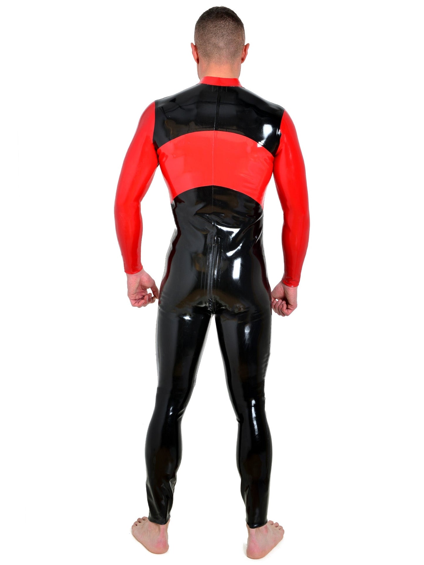 Latex/Rubber Contrast Catsuit