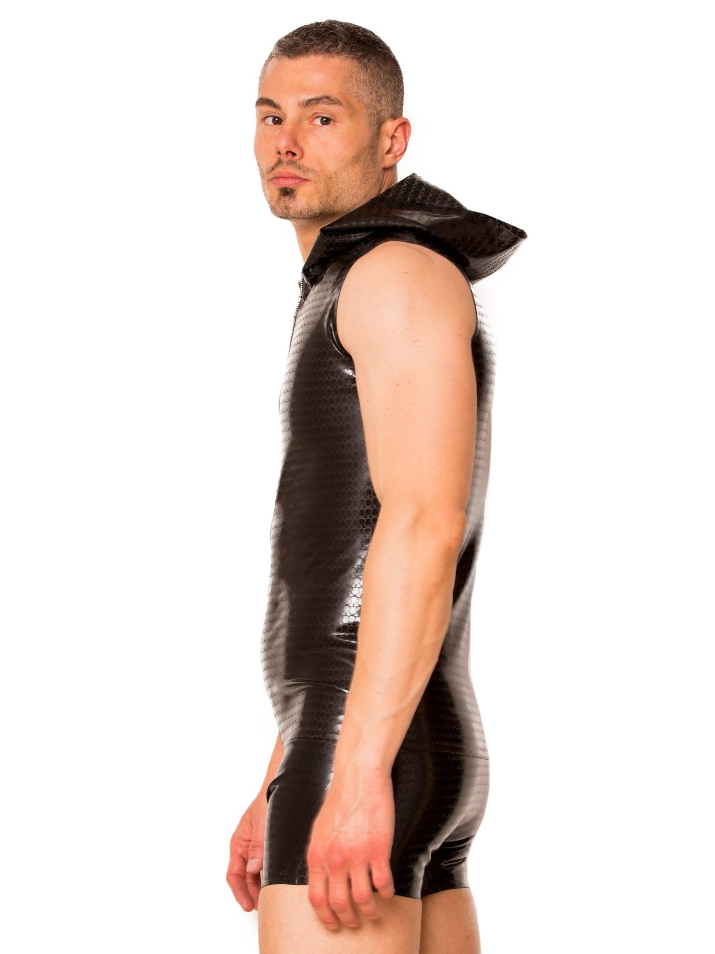 Latex/Rubber Sleeveless Hoody