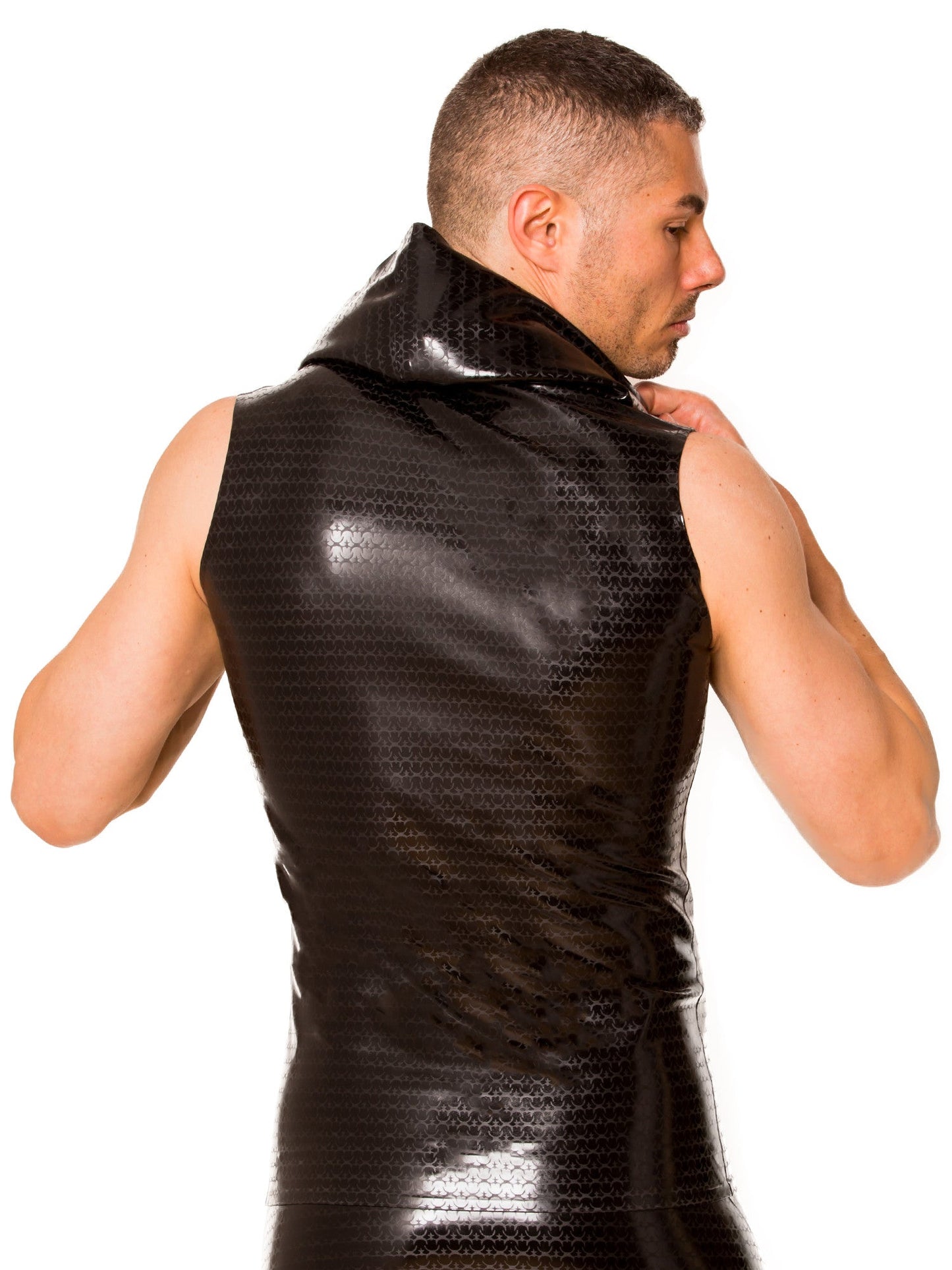 Latex/Rubber Sleeveless Hoody