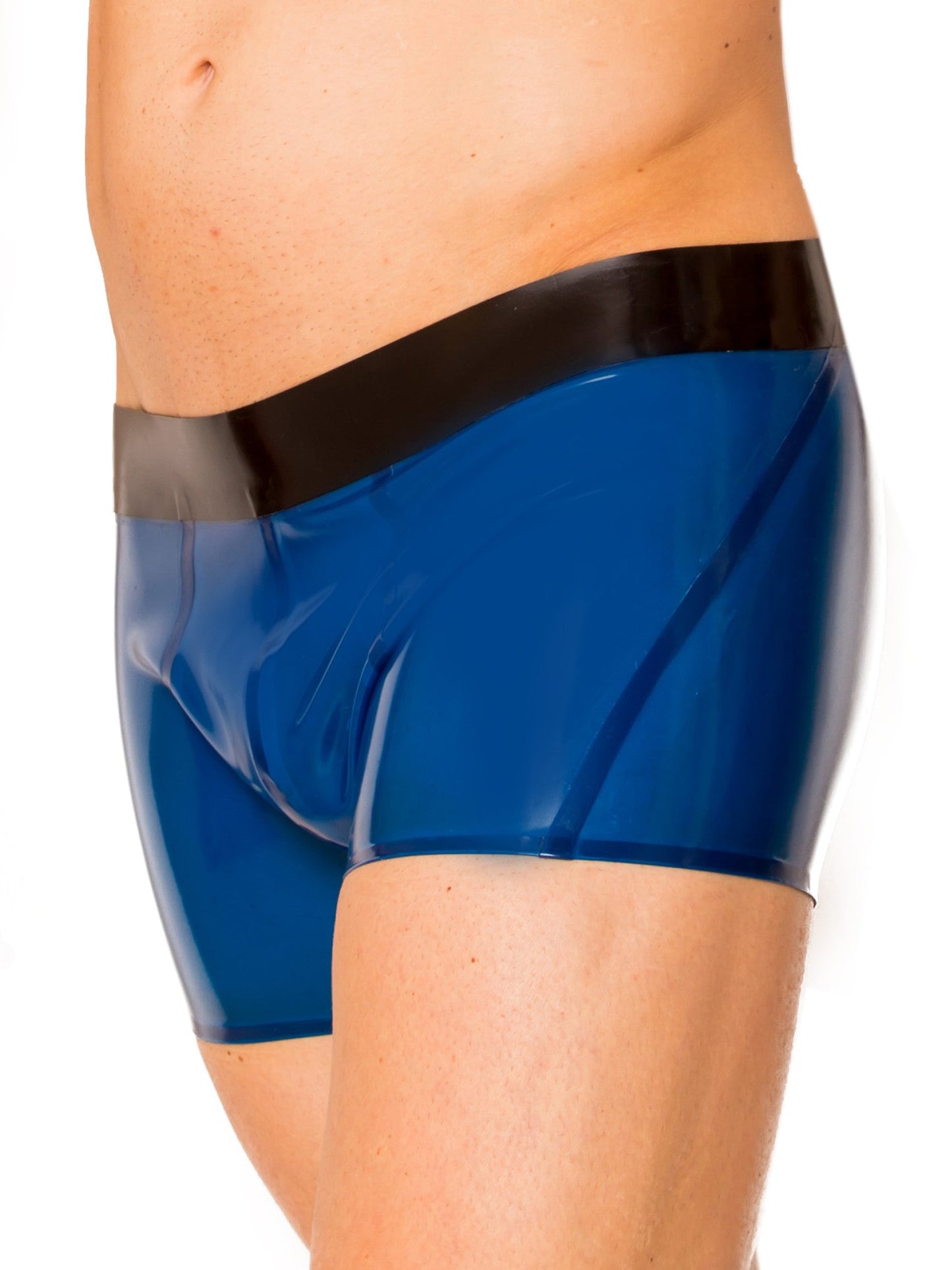 Latex/Rubber Ultimo Blue & Black Shorts