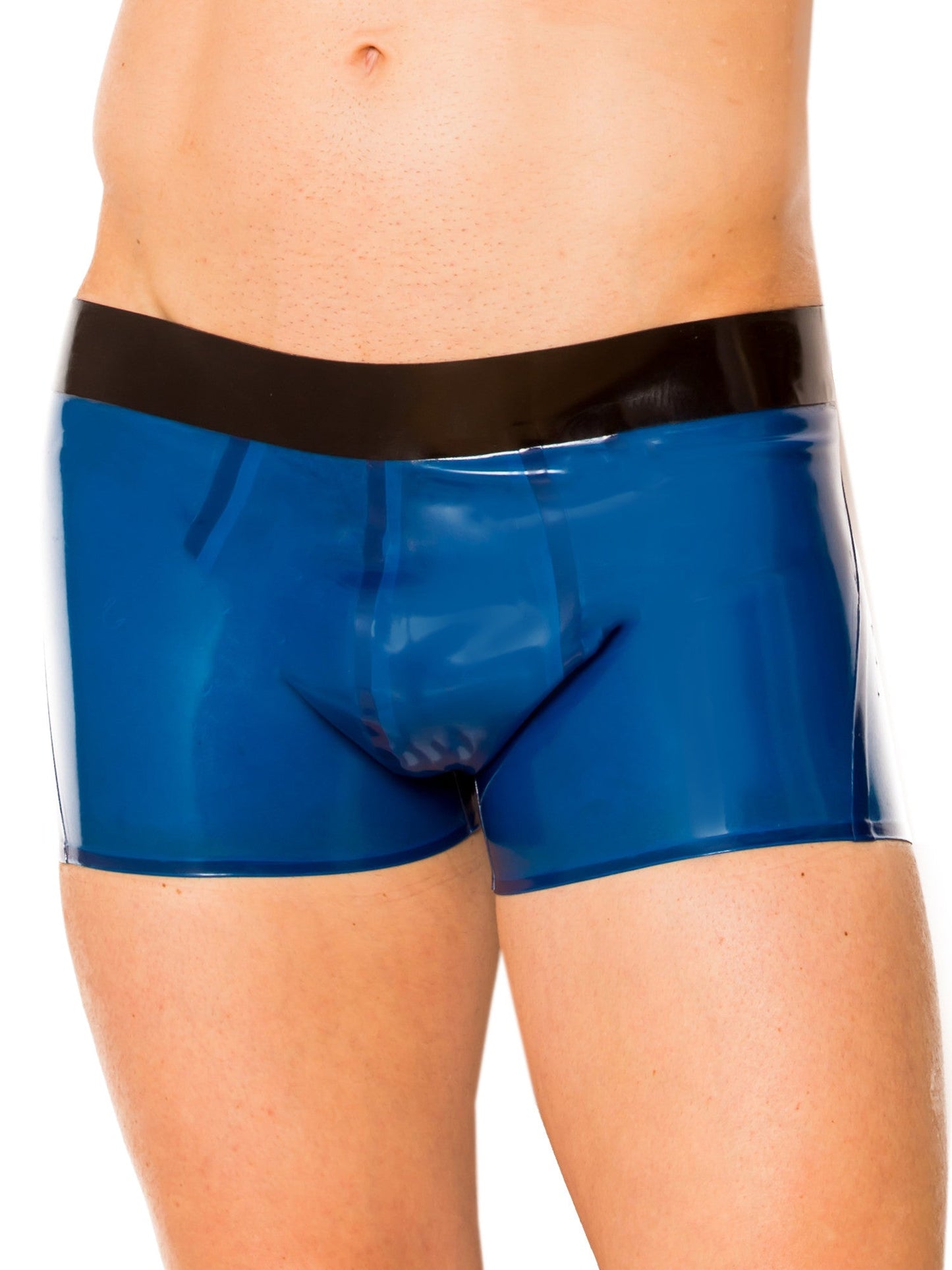 Latex/Rubber Ultimo Blue & Black Shorts