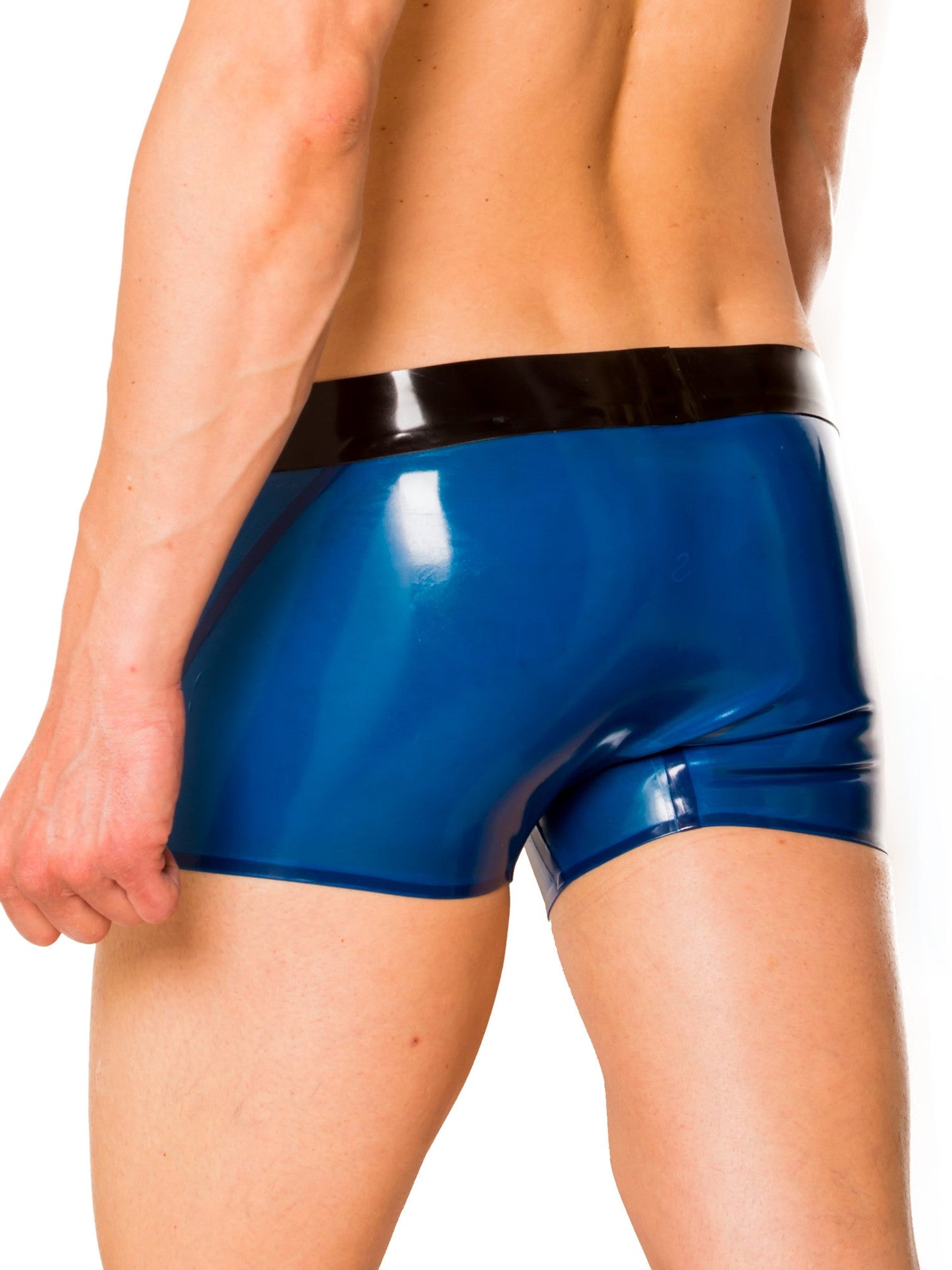 Latex/Rubber Ultimo Blue & Black Shorts