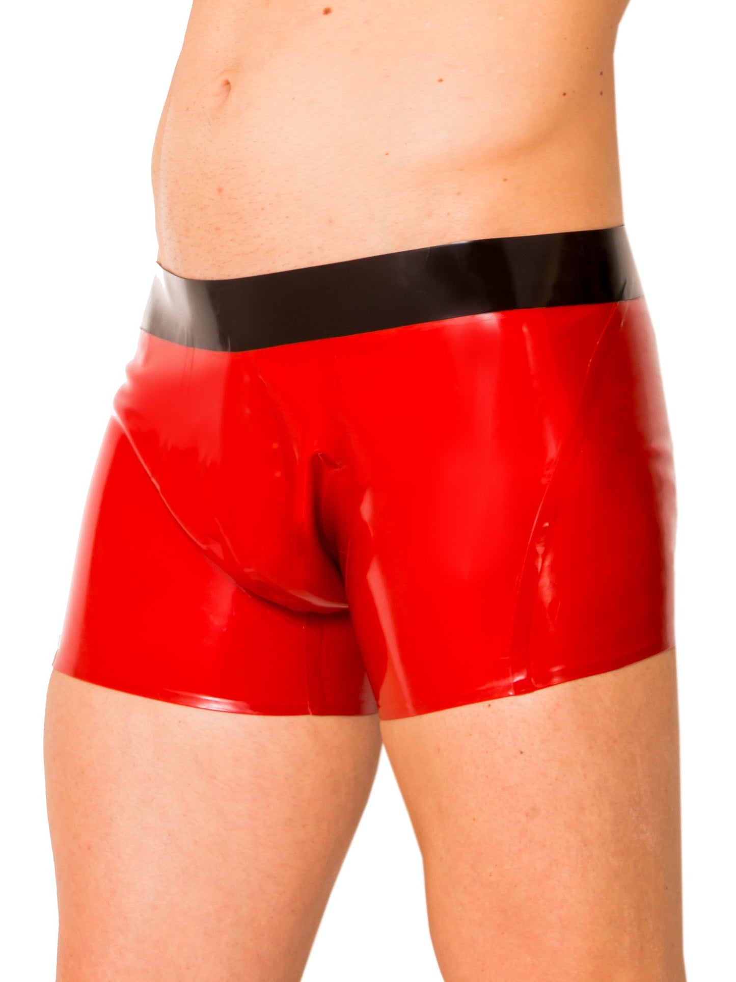Latex/Rubber Ultimo Red & Black Shorts